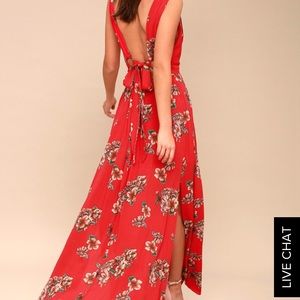 Lulu's Afternoon Tea coral dress